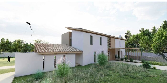 SLOPING ROOF HOUSE